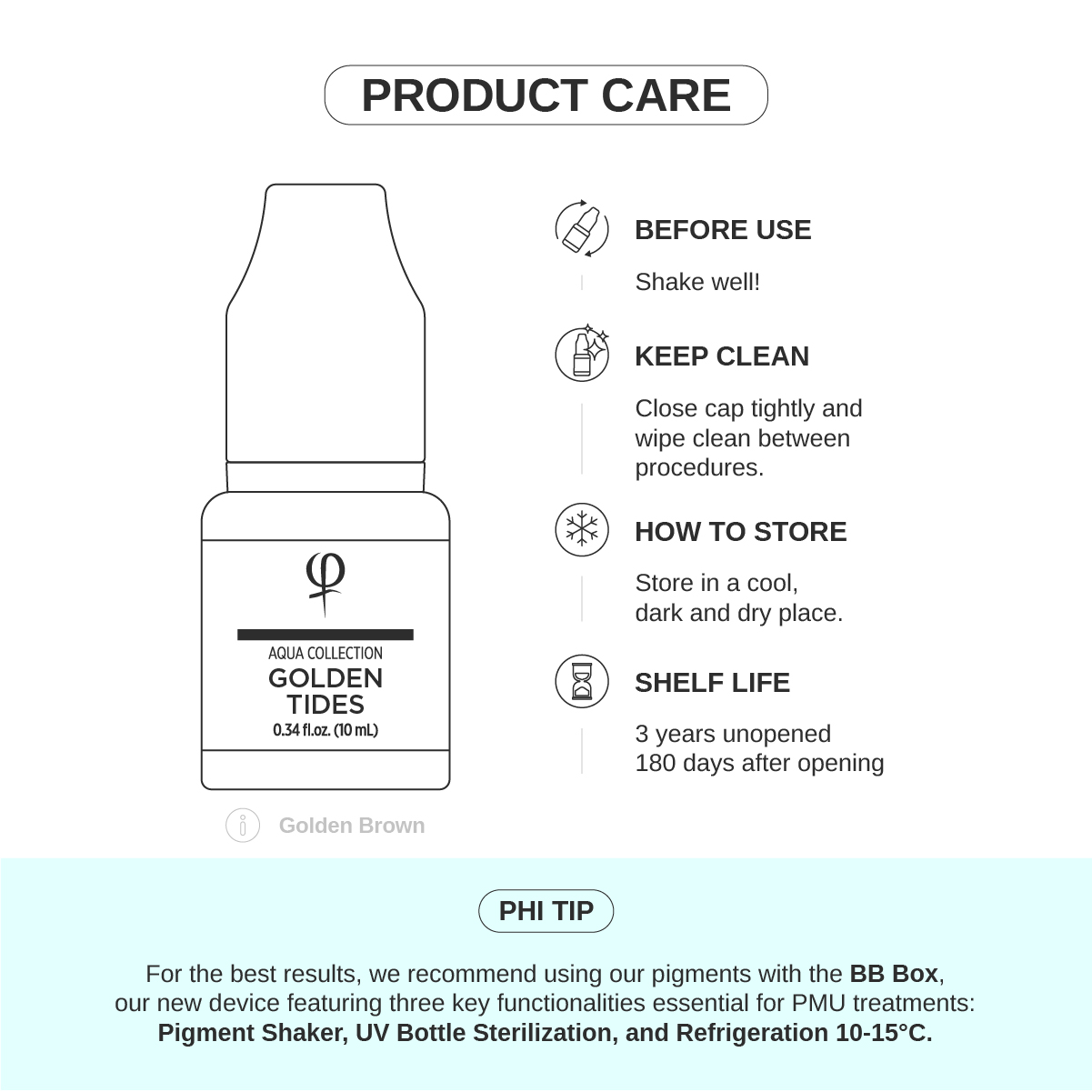 Golden Tides PMU Pigment 10ml