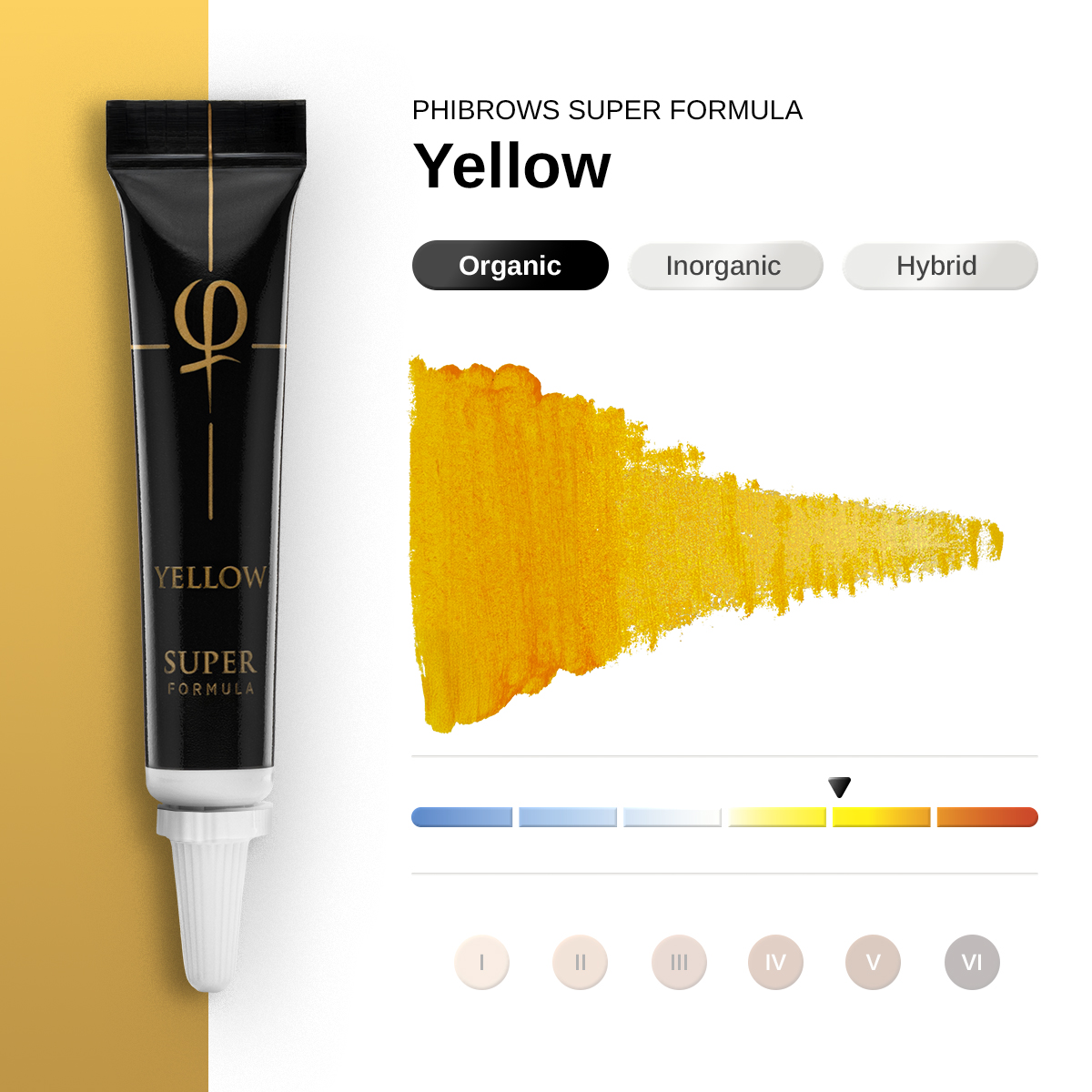 Phibrows Yellow SUPER Pigment 5ml - 2pcs