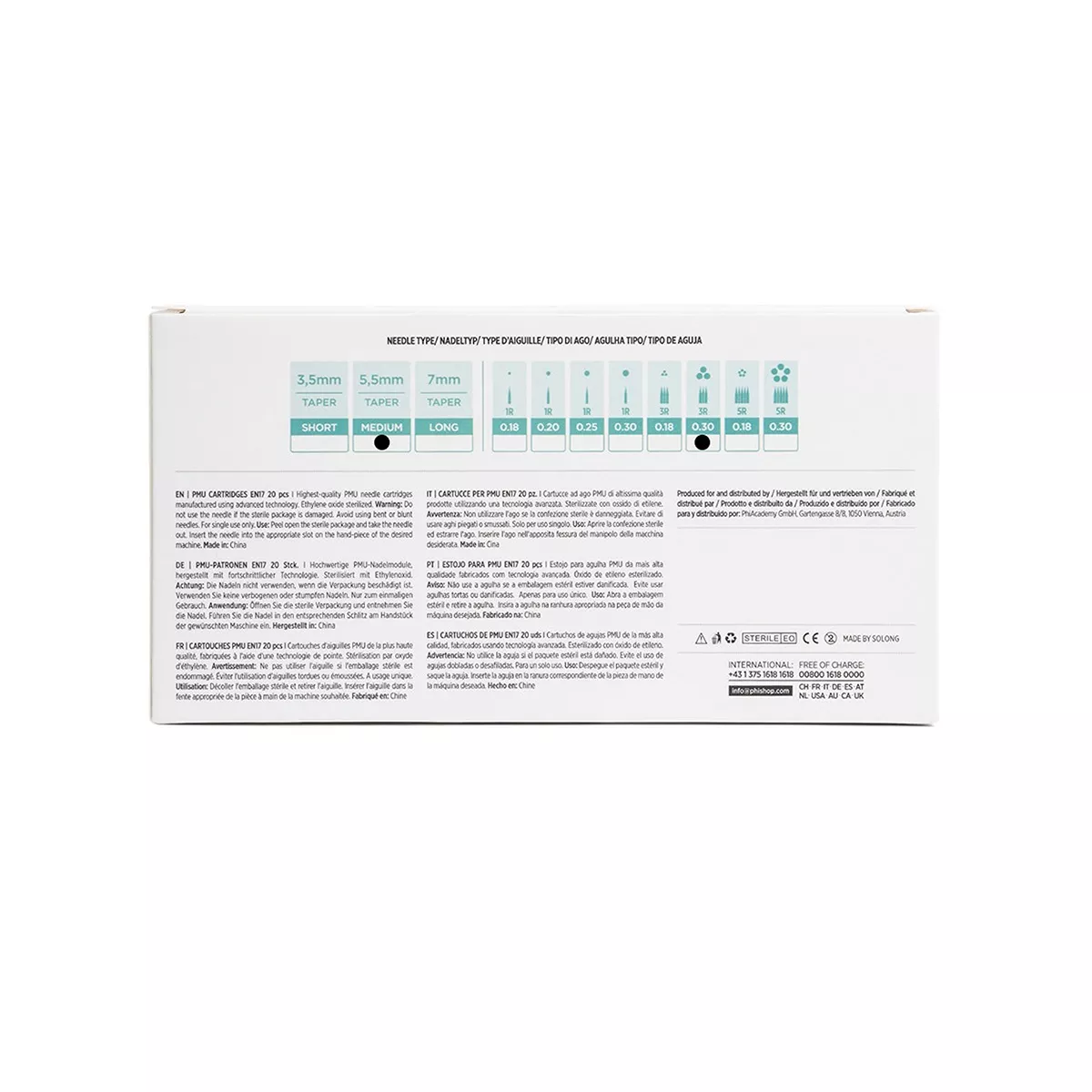 PMU Universal Cartridge pmu cartridges 0.30 3r, 5.5mm taper (en17) 20 pcs 5.jpg