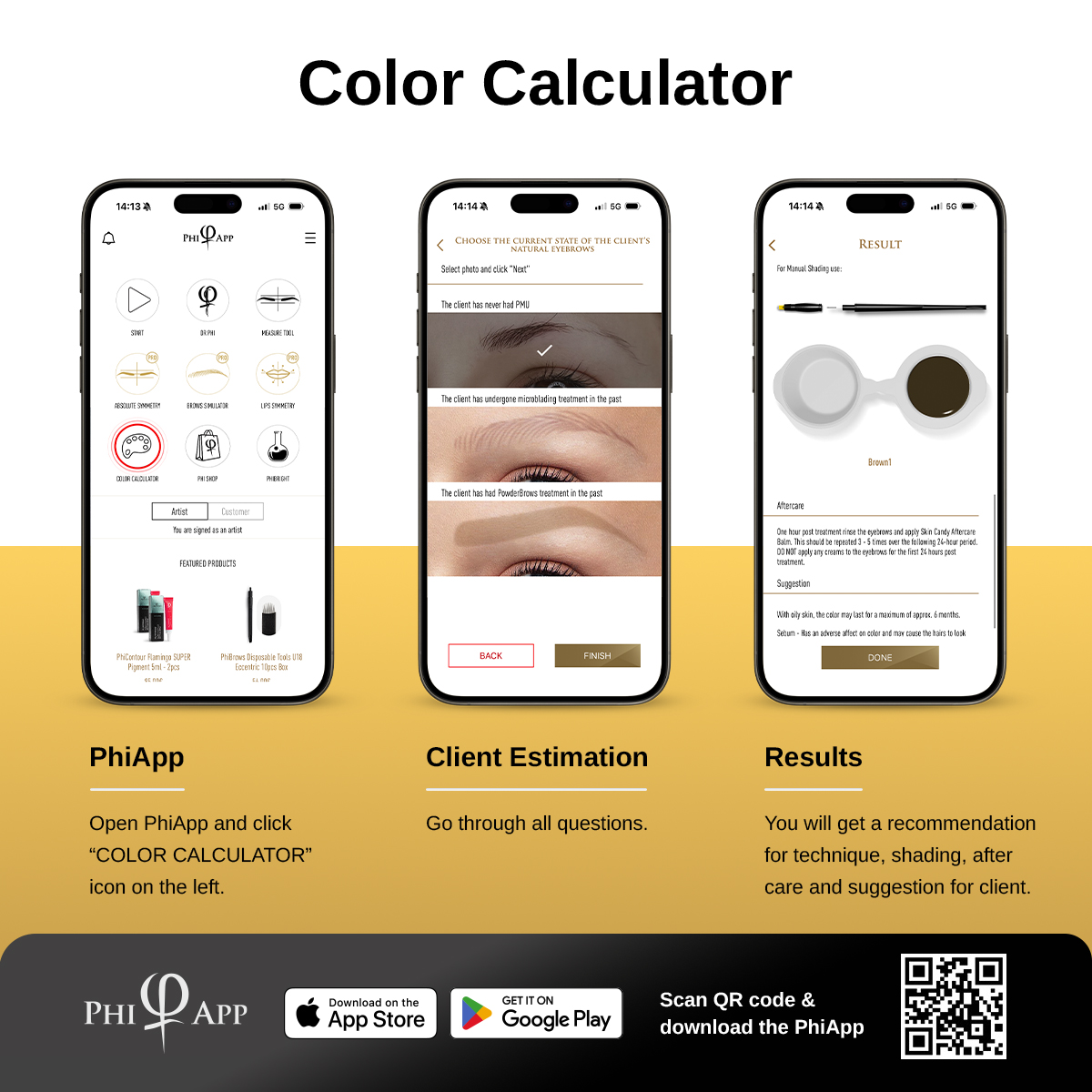 Phibrows Brown 1 SUPER Pigment 5ml - 2pcs